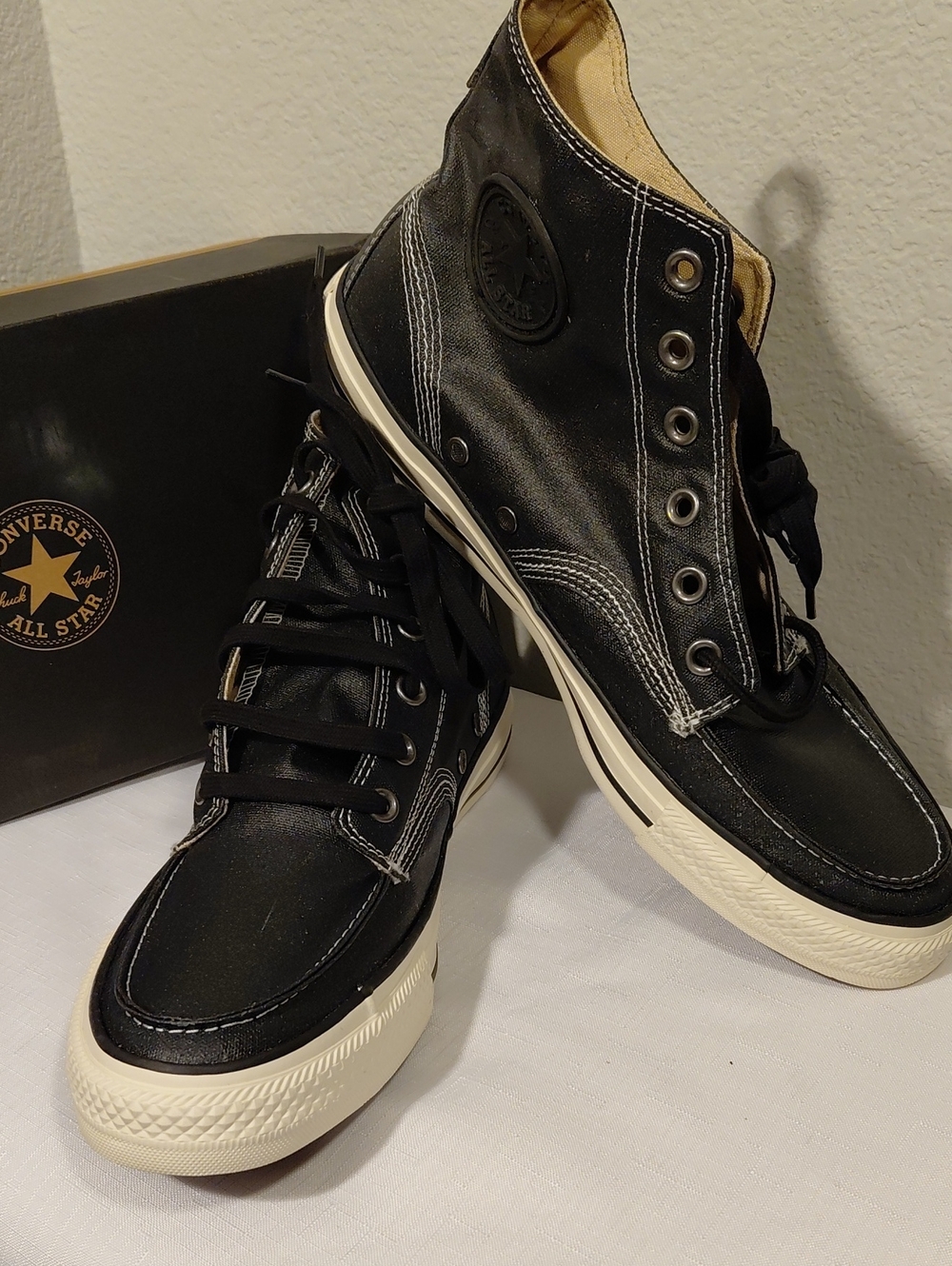 CT Converse Black Leather High-Top Boot